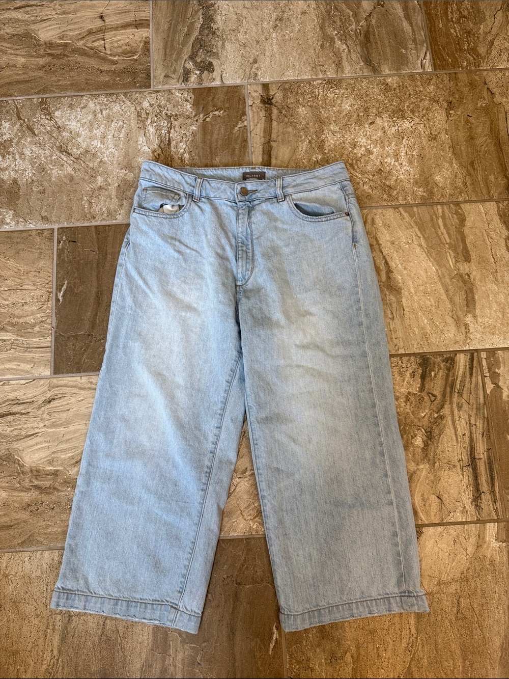 DL1961 Light Wash Wide Leg Jeans